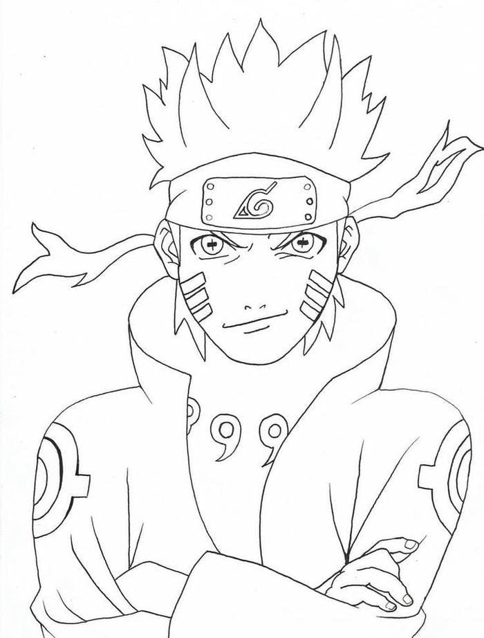 Tải miễn phí 87+ tranh tô màu Naruto cửu vĩ cho bé tập vẽ 1 Ảnh Naruto tranh tô màu