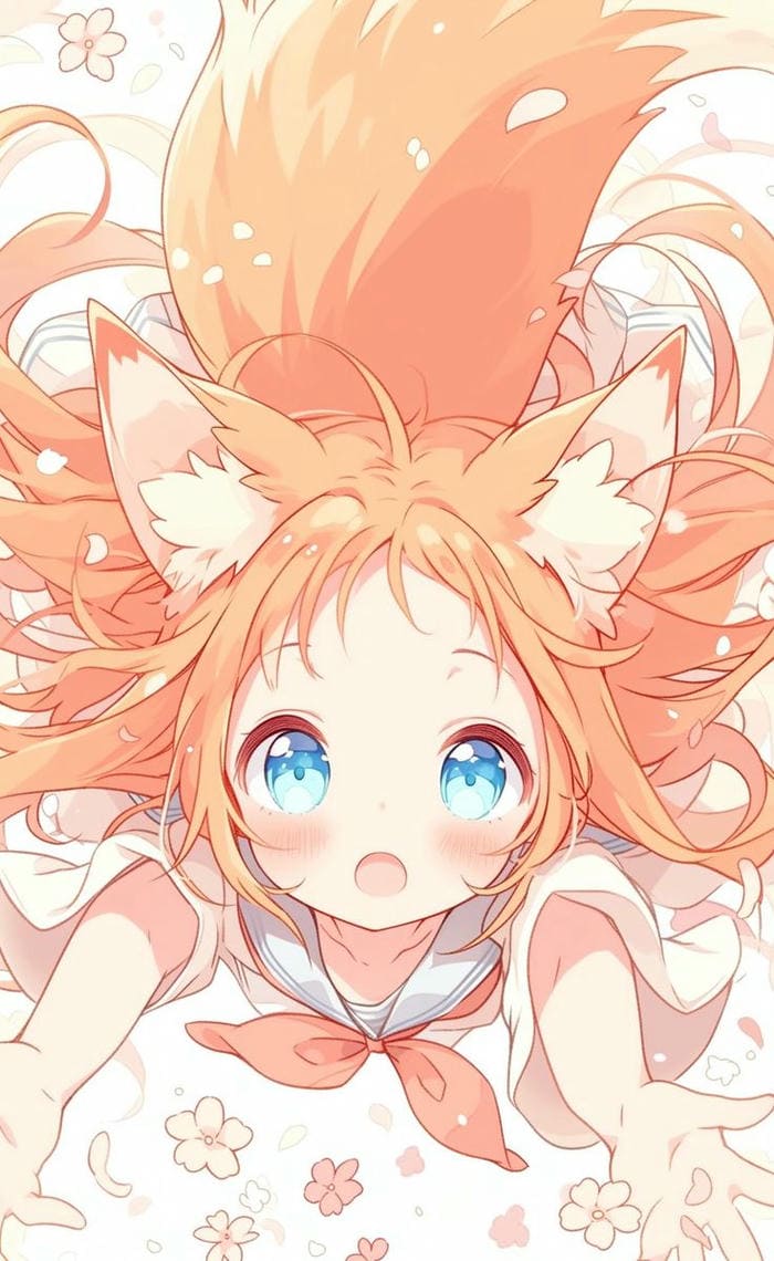 Ảnh anime chibi cáo nhỏ đáng yêu