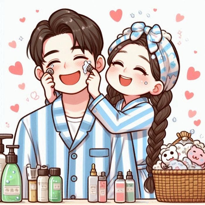 Ảnh cặp đôi chibi siêu dễ thương