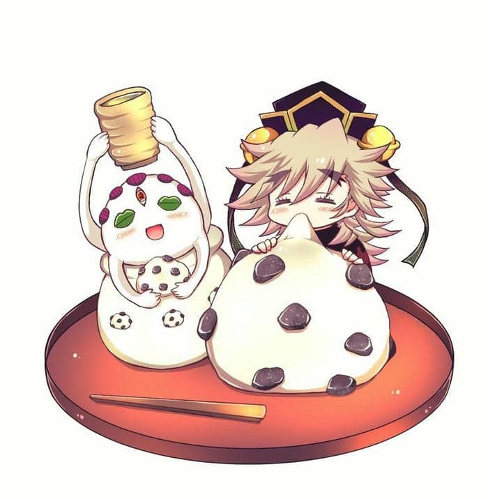 Ảnh Douma chibi dễ thương: Fanart chất lượng từ thế giới Kimetsu 5 Ảnh chibi Douma ham ăn đáng yêu