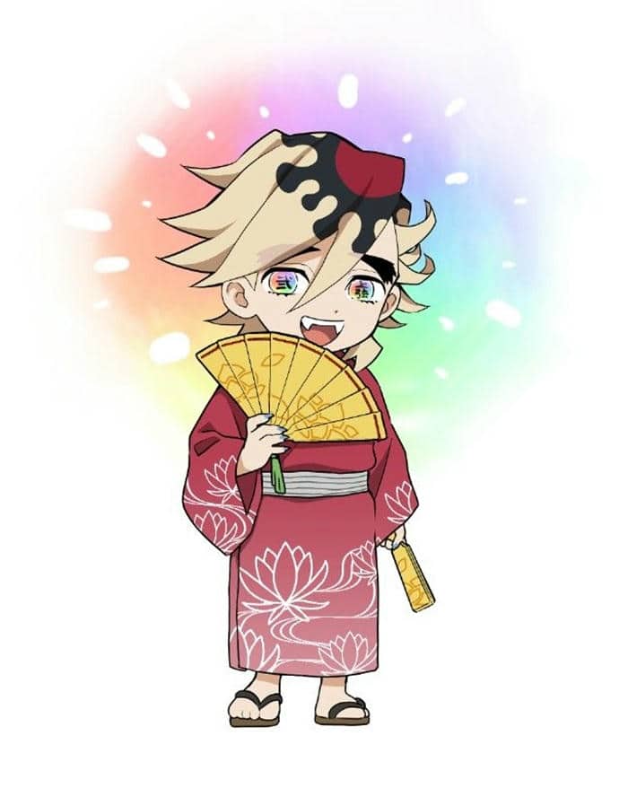 Ảnh Douma chibi dễ thương: Fanart chất lượng từ thế giới Kimetsu 6 Ảnh chibi Douma mặc kimono siêu đáng yêu
