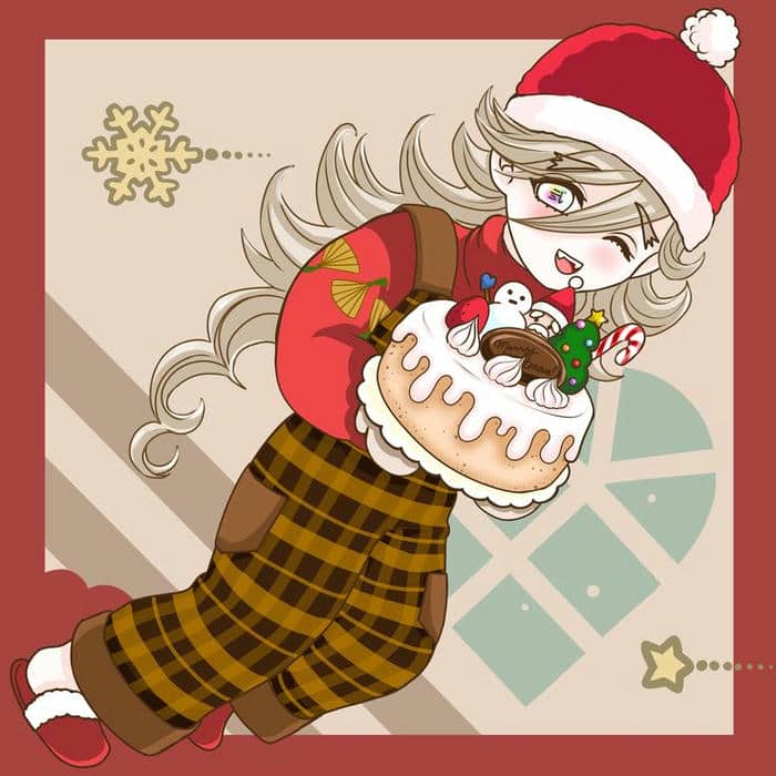 Ảnh Douma chibi dễ thương: Fanart chất lượng từ thế giới Kimetsu 8 Ảnh chibi Douma trang phục giáng sinh