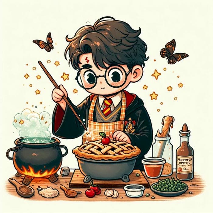 Bộ sưu tập 987+ hình ảnh Harry Potter chibi cute đẹp nhất 3 Ảnh chibi Harry Potter nấu ăn