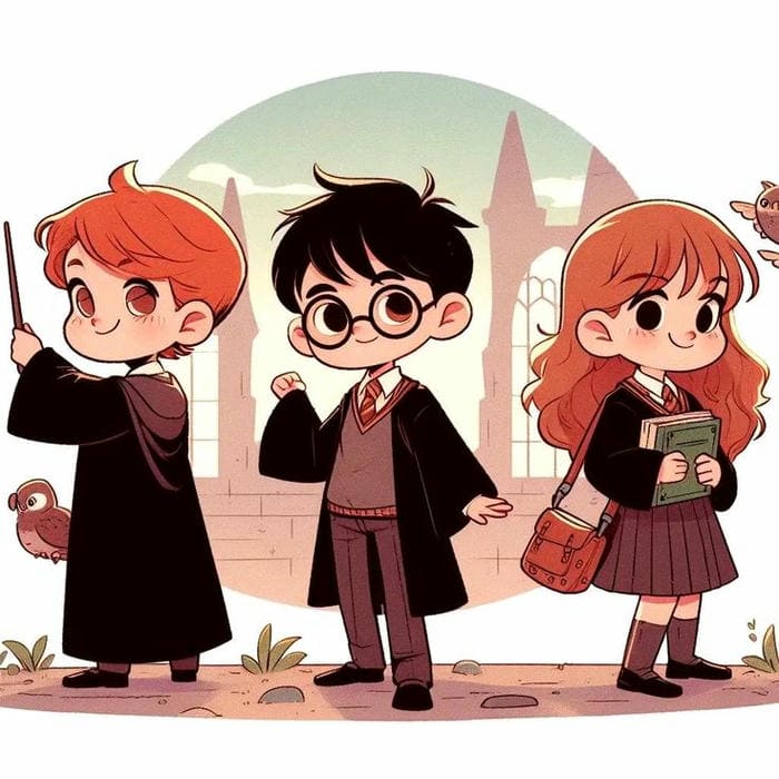 Bộ sưu tập 987+ hình ảnh Harry Potter chibi cute đẹp nhất 5 Ảnh chibi Harry Potter và những người bạn thân