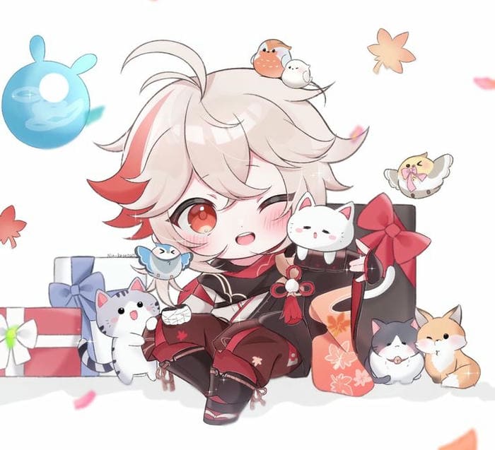 Gợi ý 999+ hình Kazuha chibi cute dễ vẽ làm ảnh nền 17 Ảnh chibi Kazuha và những chú mèo nhỏ đáng yêu