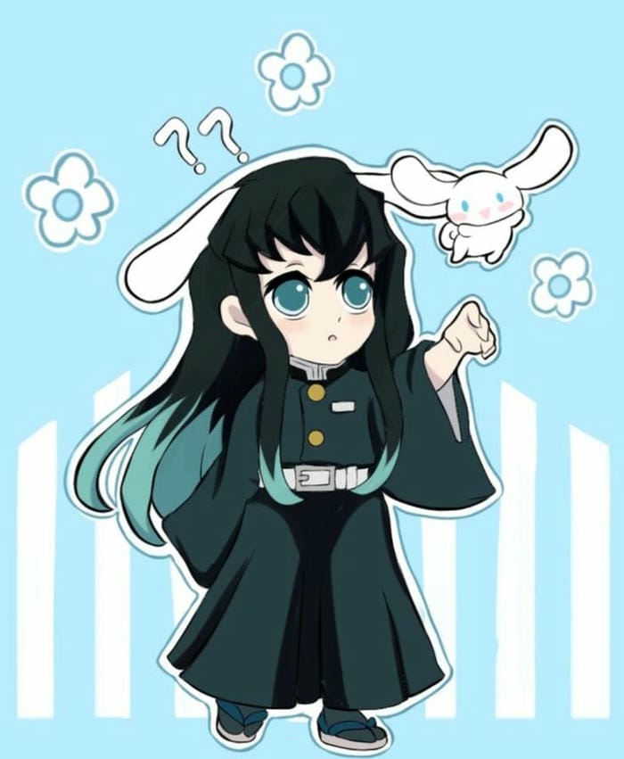 Muichirou Chibi: Khi Lạnh Lùng Cũng Có Thể Khiến Tim Tan Chảy 6 Ảnh chibi Muichirou và Cinnamoroll đáng yêu
