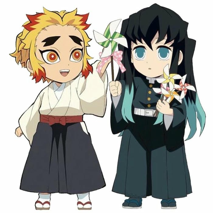 Muichirou Chibi: Khi Lạnh Lùng Cũng Có Thể Khiến Tim Tan Chảy 2 Ảnh chibi Muichirou và Rengoku đáng yêu