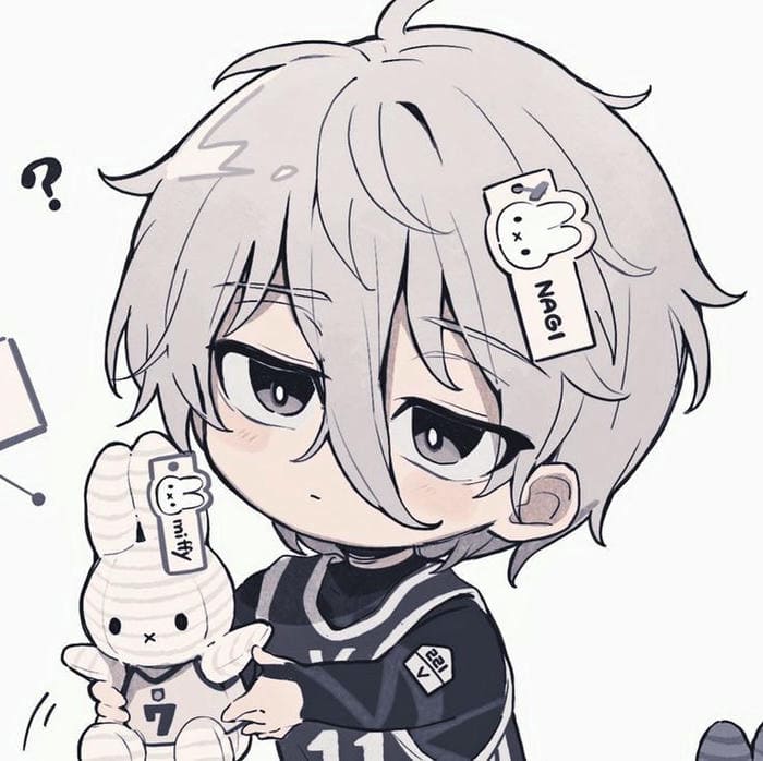 Ảnh Nagi Chibi – Thiên Tài Lười Biếng Trong Hình Hài Dễ Thương 1 Ảnh chibi Nagi biểu cảm thắc mắc siêu đáng yêu