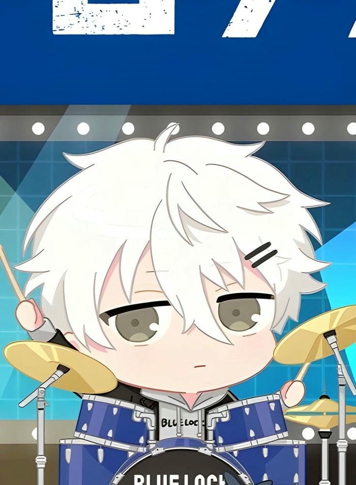 Ảnh Nagi Chibi – Thiên Tài Lười Biếng Trong Hình Hài Dễ Thương 6 Ảnh chibi Nagi chơi trống