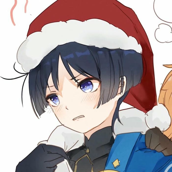 Ảnh Wanderer Chibi Cute Genshin Impact Dễ Thương Nhất 2025 12 Ảnh chibi Wanderer đội mũ noel siêu dễ thươnh