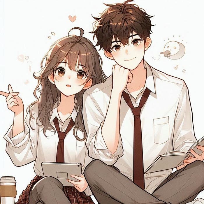 Ảnh chibi anime cặp đôi siêu đáng yêu