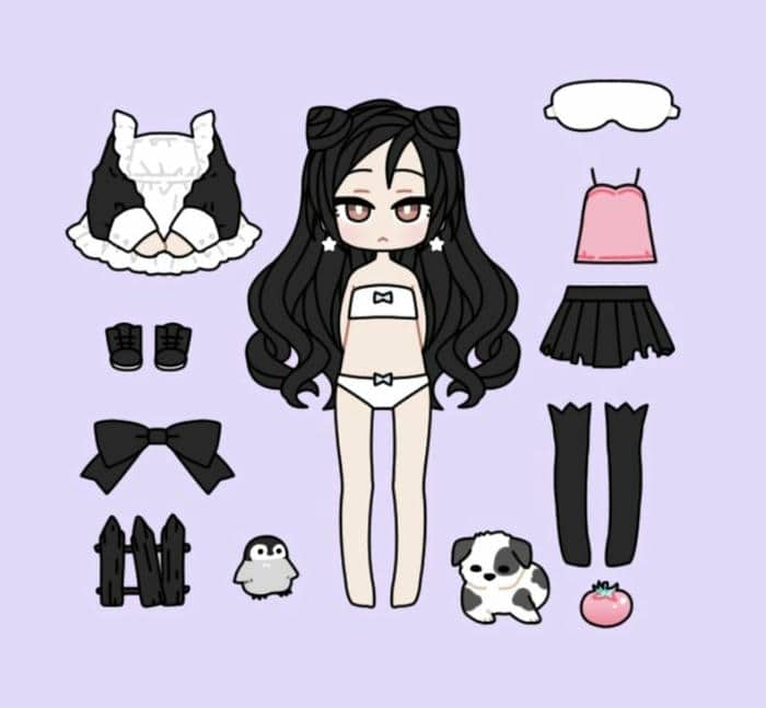 Paper doll chibi – Búp bê giấy dễ thương cho bé và người mê sáng tạo 3 Ảnh chibi anime paper doll cute