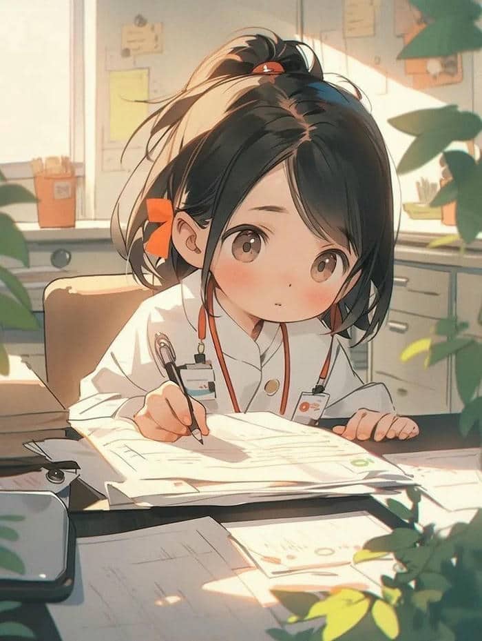 Chibi bác sĩ dễ thương: Vẻ đẹp nhỏ bé cho sự cống hiến lớn lao 1 Ảnh chibi bác sĩ hoạt hình cute