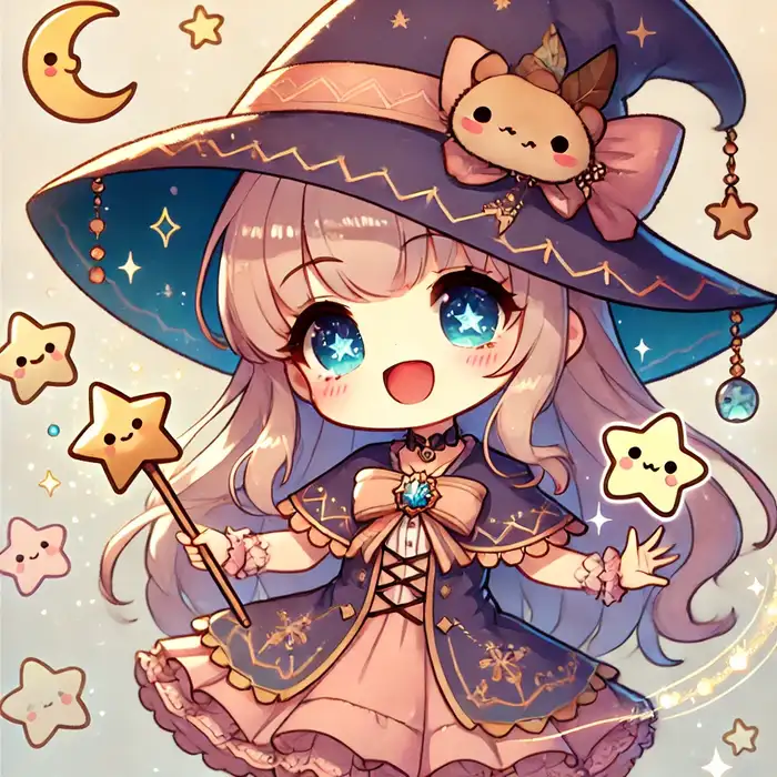 99+ Ảnh Bé Gái Chibi Cực Cute – Hình Nền & Avatar Ngọt Ngào Dễ Thương 5 Ảnh chibi bé gái hóa trang phù thủy siêu dễ thương