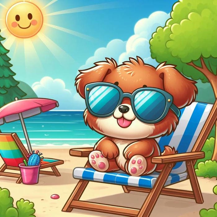 99+ Hình Nền Chó Chibi Cute – Tải Miễn Phí Chất Lượng Cao 13 Ảnh chibi chó con tắm nắng