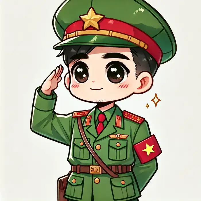 Bộ sưu tập 100+ ảnh chú bộ đội chibi dễ thương nhất 4 Ảnh chibi chú bộ đội đáng yêu