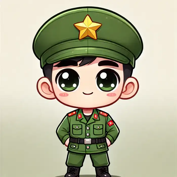 Bộ sưu tập 100+ ảnh chú bộ đội chibi dễ thương nhất 5 Ảnh chibi chú bộ đội đơn giản siêu đáng yêu