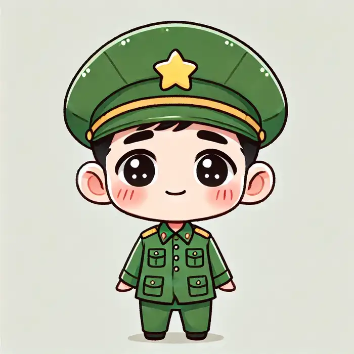 Bộ sưu tập 100+ ảnh chú bộ đội chibi dễ thương nhất 7 Ảnh chibi chú bộ đội đơn giản