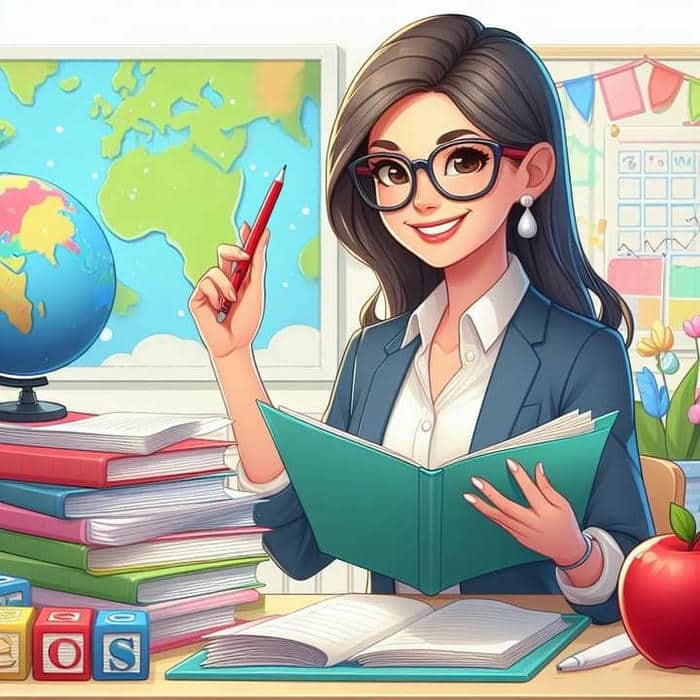 Cô giáo chibi dễ vẽ: Hình ảnh ngộ nghĩnh cho bé và phụ huynh 6 Ảnh chibi cô giáo đeo kính