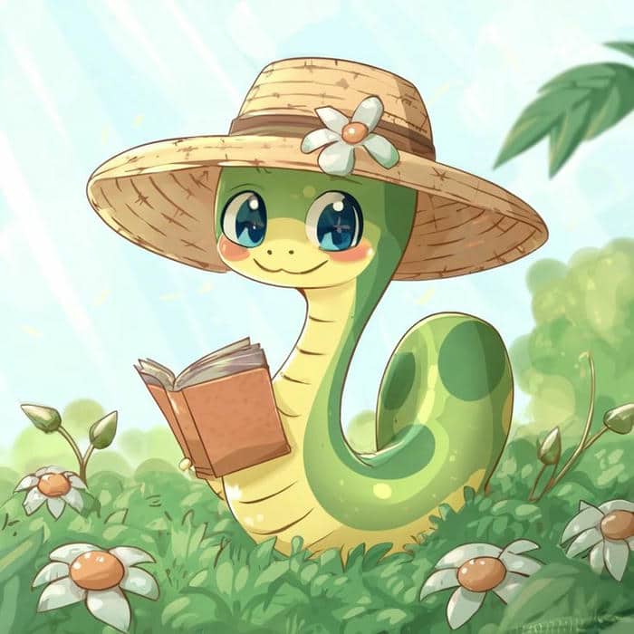 Rắn Chibi – Hình Ảnh Dễ Thương Khiến Ai Cũng Tan Chảy 4 Ảnh chibi con rắn đội mũ