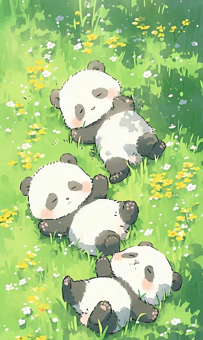Nhìn Gấu Trúc Chibi Mà Tự Dưng Muốn... Ôm Một Cái! 1 Ảnh chibi gấu trúc đơn giản, cute