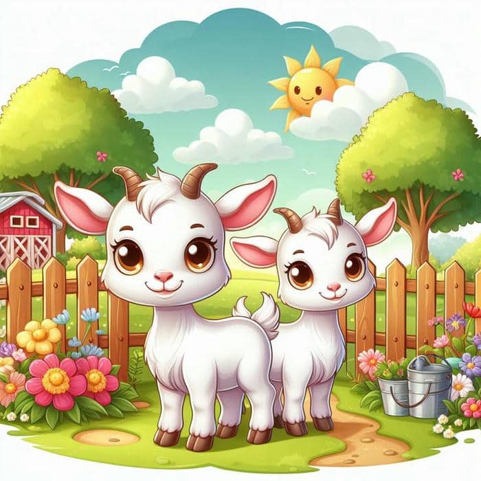 Dê chibi dễ thương: Hình vẽ đơn giản cho bé yêu thích tô màu 4 Ảnh chibi hình con dê đáng yêu