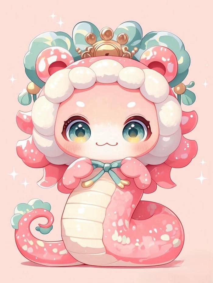 Rắn Chibi – Hình Ảnh Dễ Thương Khiến Ai Cũng Tan Chảy 1 Ảnh chibi hình con rắn cute