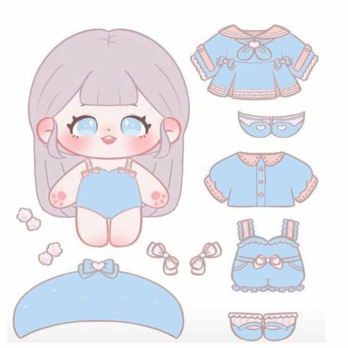 Paper doll chibi – Búp bê giấy dễ thương cho bé và người mê sáng tạo 5 Ảnh chibi hình paper doll cute