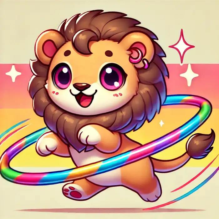 Ảnh chibi sư tử lắc vòng