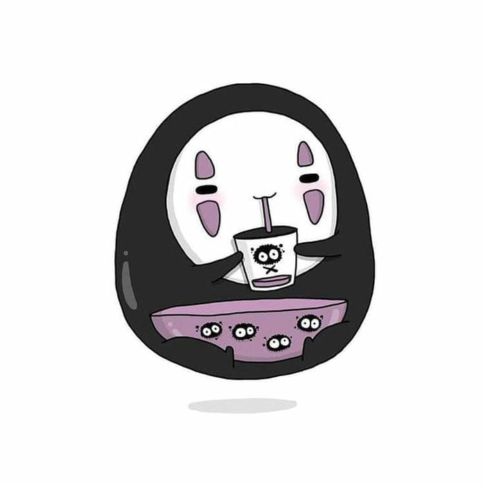 100+ Ảnh Vô Diện Chibi Cute Đáng Yêu Nhất Cho Fan Ghibli 2 Ảnh chibi vô diện siêu cute