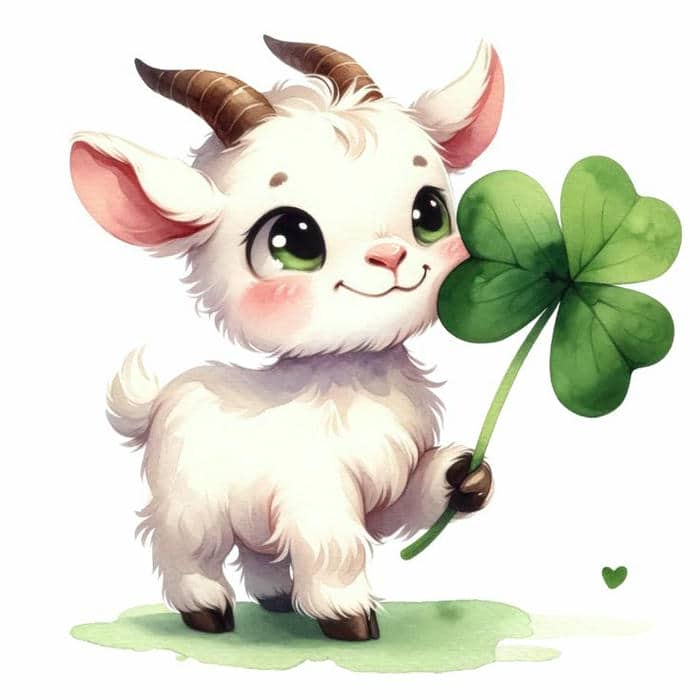 Dê chibi dễ thương: Hình vẽ đơn giản cho bé yêu thích tô màu 2 Ảnh cute hình vẽ con dê chibi