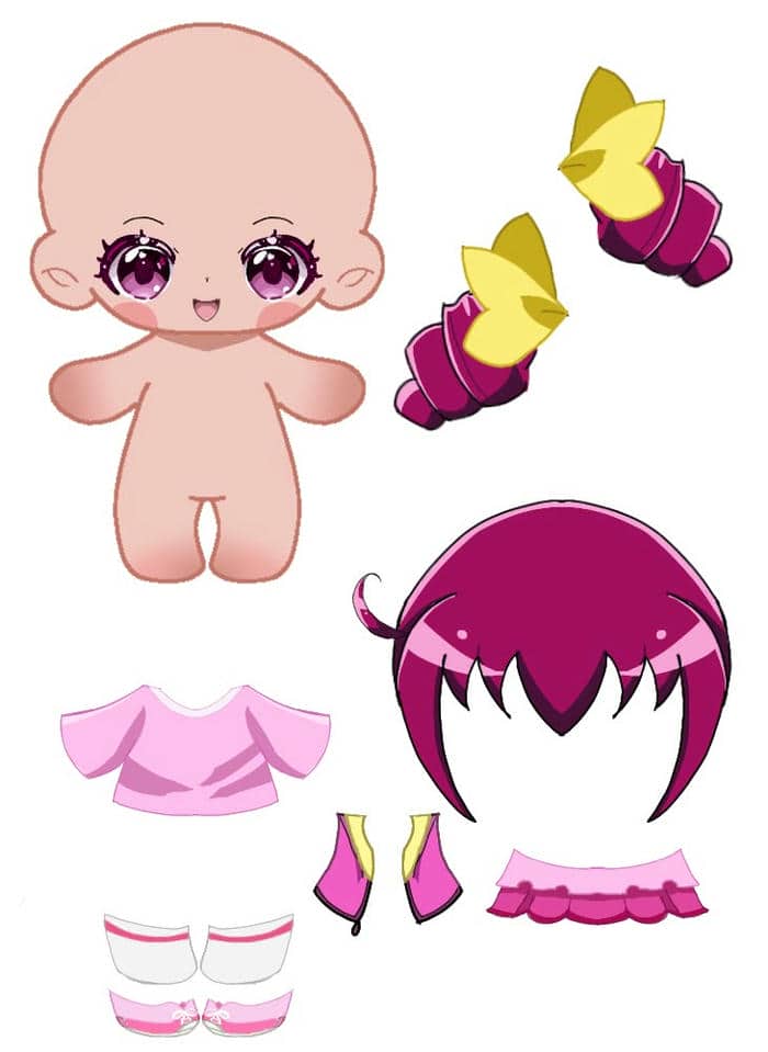 Paper doll chibi – Búp bê giấy dễ thương cho bé và người mê sáng tạo 8 Ảnh hình chibi paper doll siêu đáng yêu
