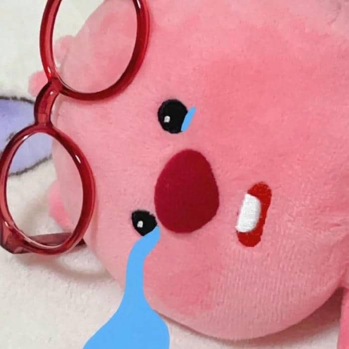 Ảnh meme hình Loopy nằm khóc