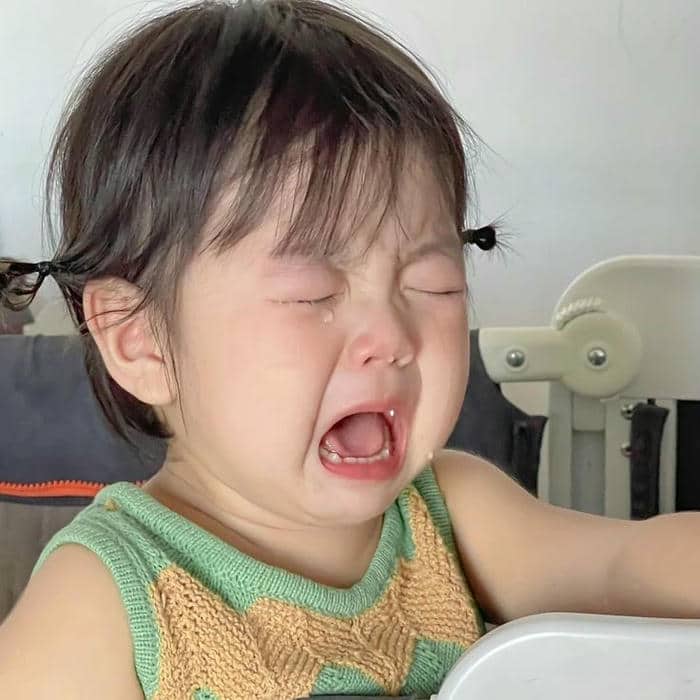 Ảnh meme hình em bé khóc cute