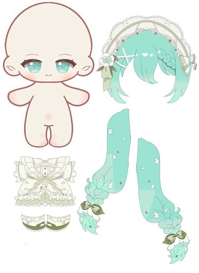 Paper doll chibi – Búp bê giấy dễ thương cho bé và người mê sáng tạo 12 Ảnh paper doll chibi cute