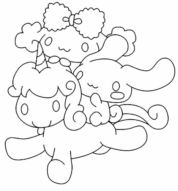 Bộ sưu tập 99+ tranh tô màu Cinnamoroll cute cho bé 5 Ảnh tranh tô màu Cinnamoroll cùng những người bạn
