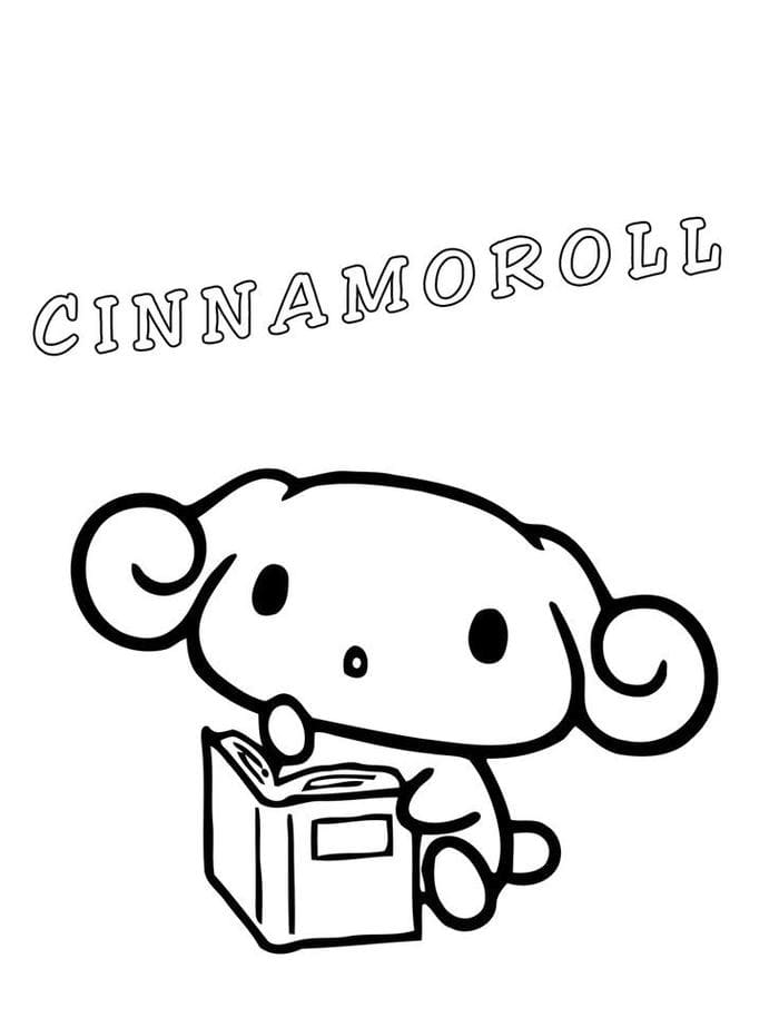 Bộ sưu tập 99+ tranh tô màu Cinnamoroll cute cho bé 6 Ảnh tranh tô màu Cinnamoroll đọc sách