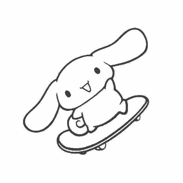 Bộ sưu tập 99+ tranh tô màu Cinnamoroll cute cho bé 8 Ảnh tranh tô màu Cinnamoroll lướt ván