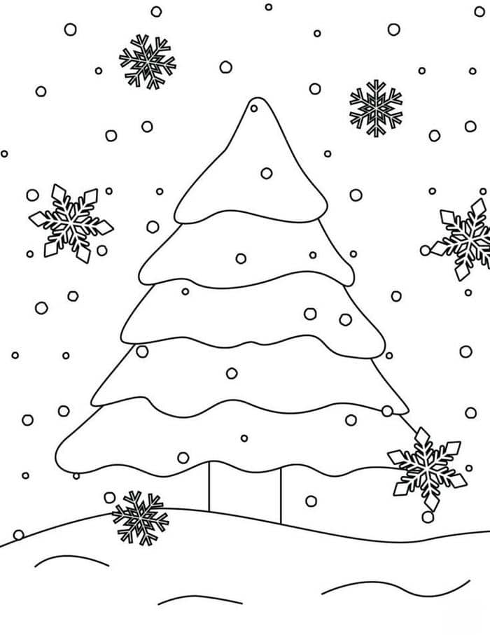 Gợi ý 99+ hình tranh tô màu cây thông noel giáng sinh cho bé 4 Ảnh tranh tô màu cây thông noel đơn giản