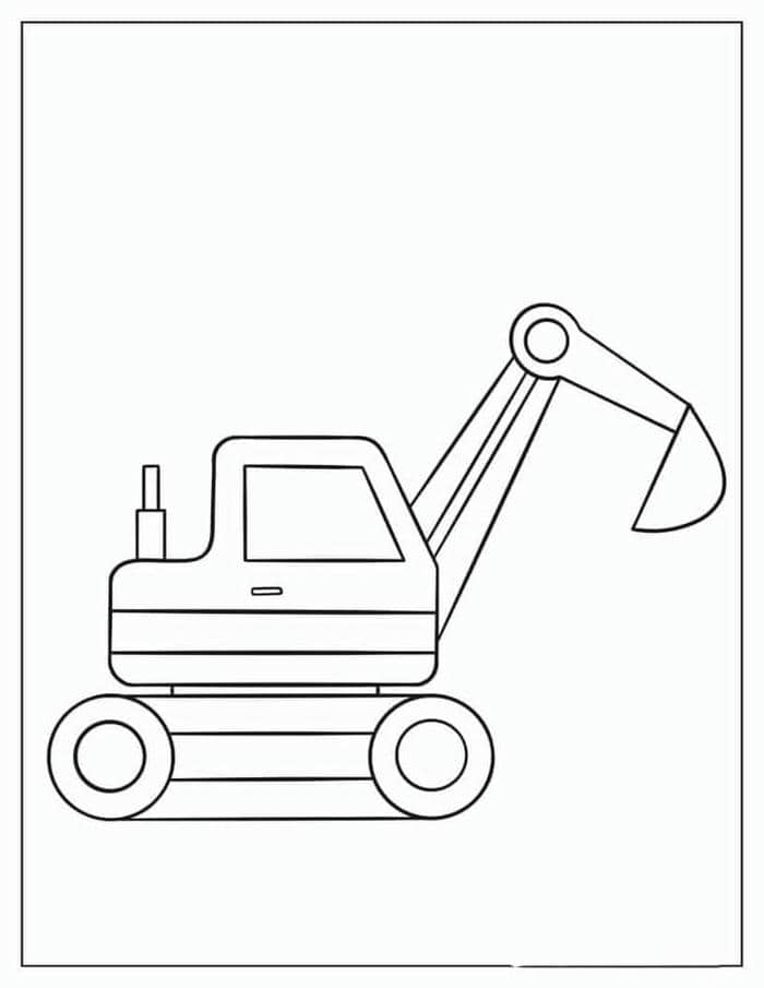 Tuyển chọn 89+ hình tranh tô màu máy xúc cho bé tập vẽ 2 Ảnh tranh tô màu cho bé hình máy xúc