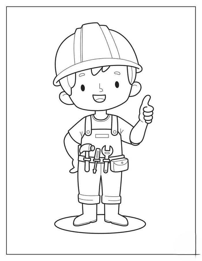 Tổng hợp 99+ bộ tranh tô màu nghề nghiệp đáng yêu cho bé 4 Ảnh tranh tô màu chủ đề nghề nghiệp