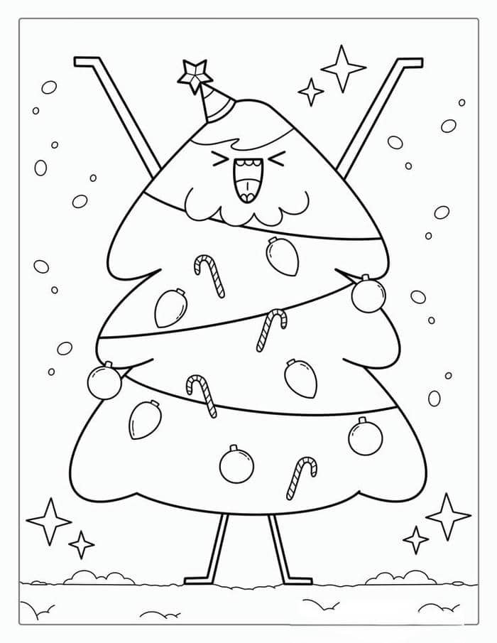 Gợi ý 99+ hình tranh tô màu cây thông noel giáng sinh cho bé 6 Ảnh tranh tô màu hình cây thông giáng sinh cute cho bé