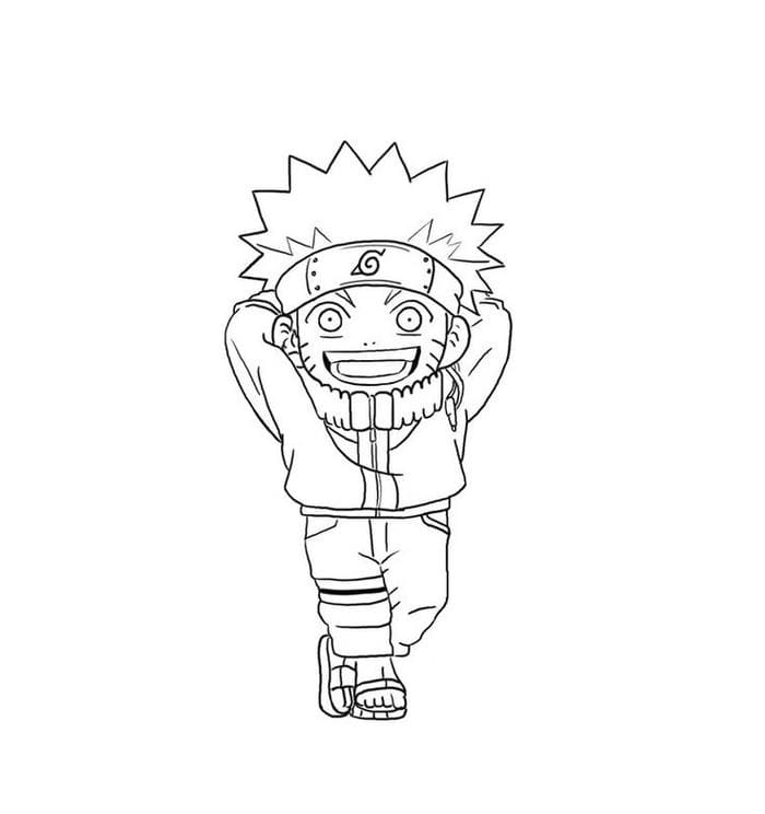 Tải miễn phí 87+ tranh tô màu Naruto cửu vĩ cho bé tập vẽ 2 Ảnh tranh tô màu hình chibi Naruto tươi cười siêu đáng yêu