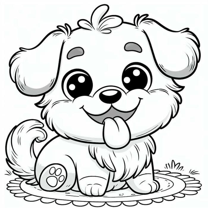 Tổng hợp 100+ tranh tô màu con chó cute đẹp cho fan nhí 9 Ảnh tranh tô màu hình chó con đáng yêu
