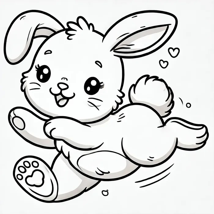 199+ Hình tranh tô màu con thỏ chibi cute dễ thương cho bé 5 Ảnh tranh tô màu hình thỏ đơn giản cho bé