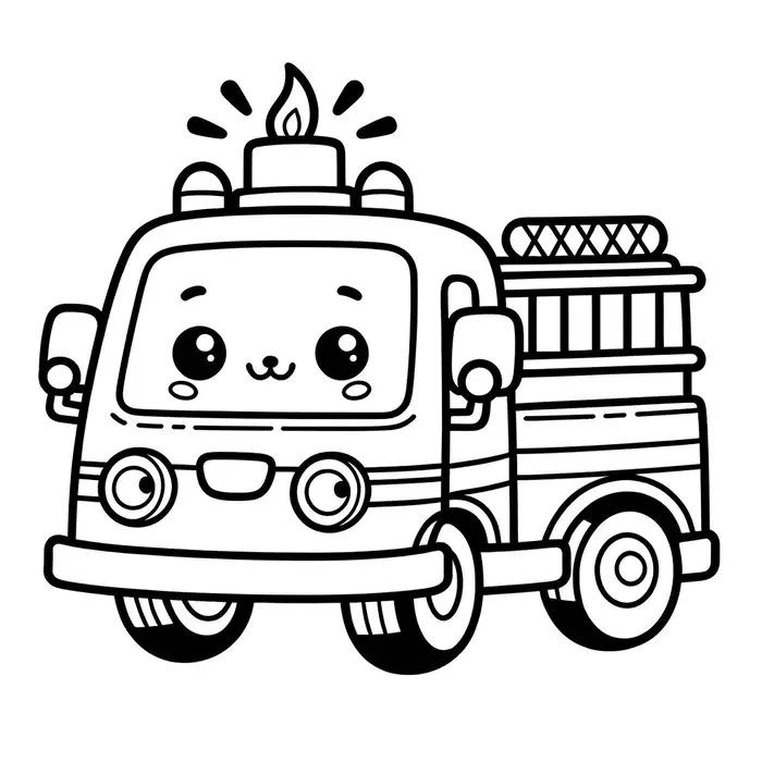 999+ Tô màu xe cứu hỏa cho bé phát triển tư duy 1 Ảnh tranh tô màu hình xe cứu hỏa đáng yêu cho bé