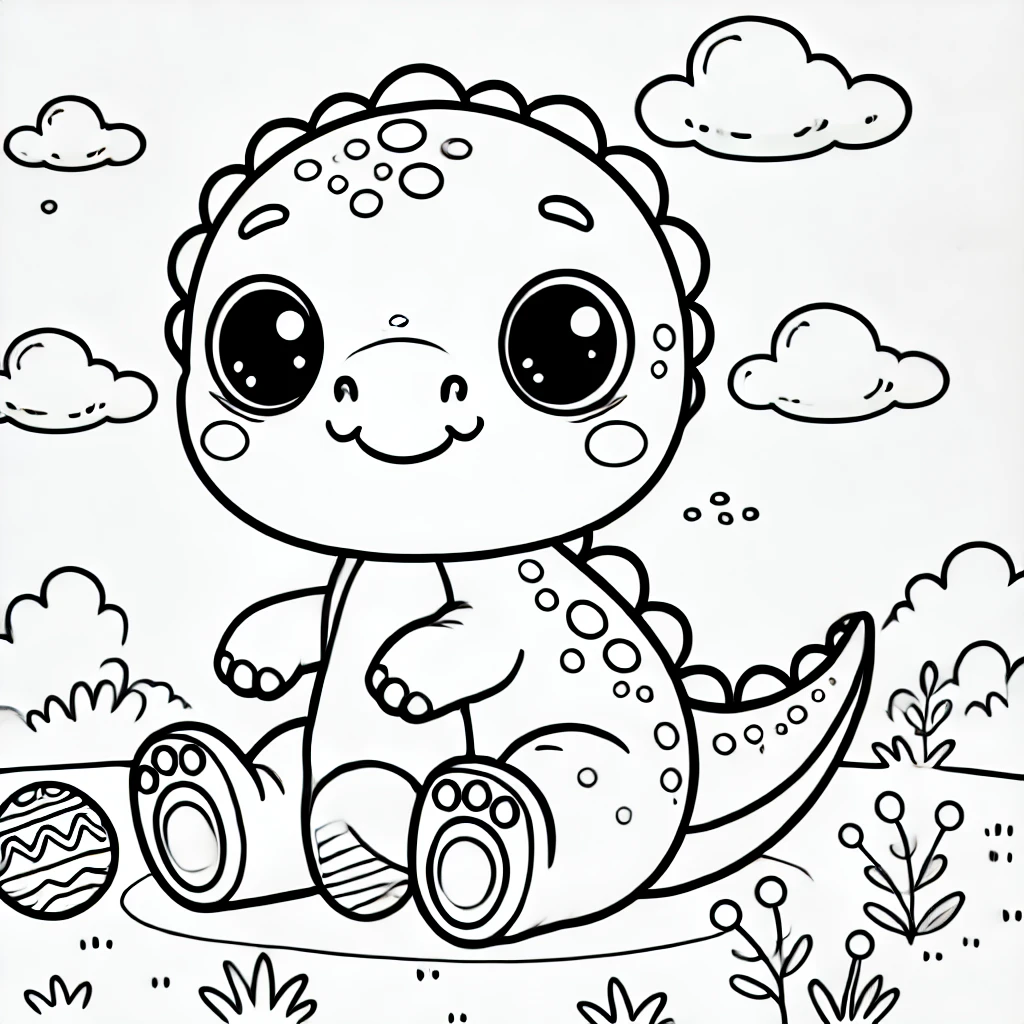 Bộ sưu tập 99+ hình tranh tô màu khủng long bạo chúa cute cho bé 11 Ảnh tranh tô màu khủng long siêu cute
