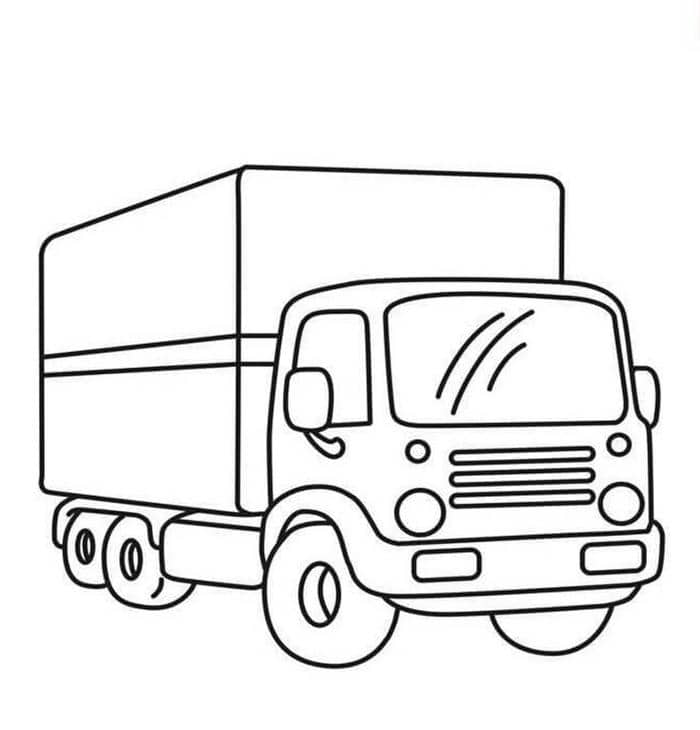 Tổng hợp 89+ bộ tranh tô màu xe tải đơn giản cho bé 4 Ảnh tranh tô màu ô tô tải đơn giản