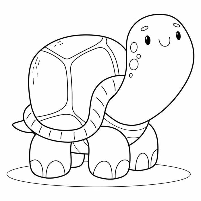 Gợi ý 500+ tranh tô màu con rùa cute đẹp nhất cho bé giải trí 8 Ảnh tranh tô màu rùa con đơn giản, cute cho bé