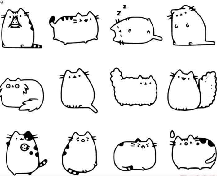 Tổng hợp 78+ bộ tranh tô màu sticker mini cute đơn giản cho bé 5 Ảnh tranh tô màu sticker hình mèo đáng yêu cho bé